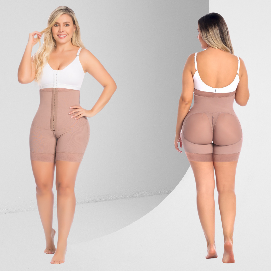 Faja Fajate Type Panty Shapewear - 360° Compression With Clasps For Daily Or Post-Surgery